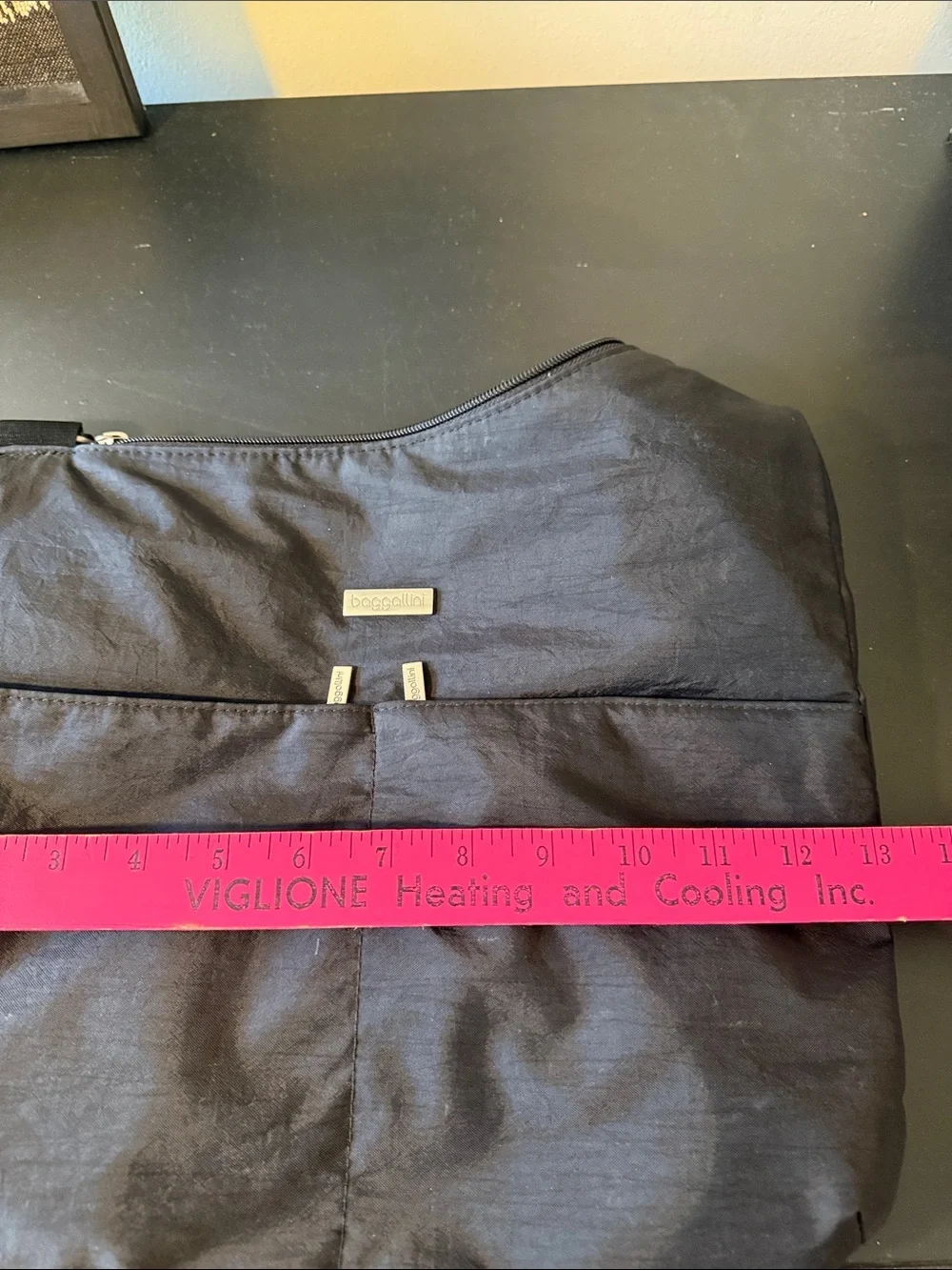 Baggallini Black Nylon Crossbody with Logo Plate